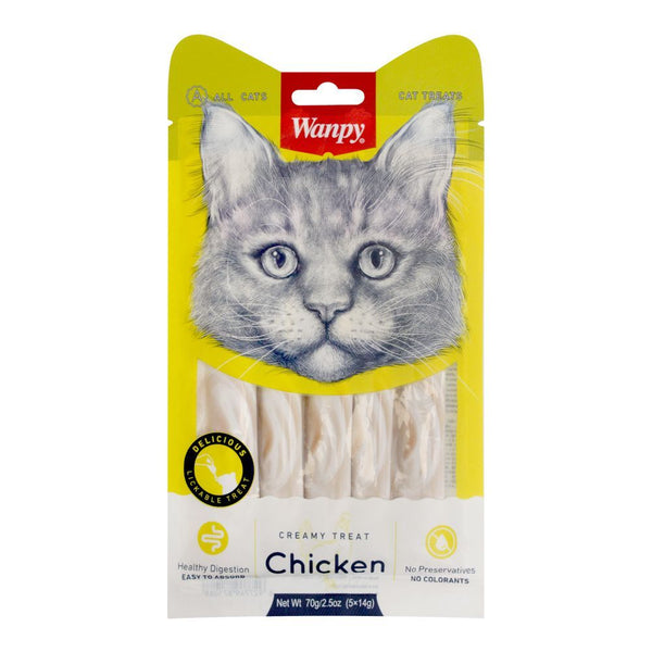 Wanpy Adult Cat Creamy Lickable Treats Chicken 70 g Pouch
