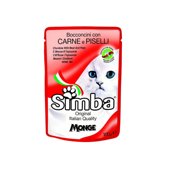 SIMBA POUCH WITH BEEF AND PEAS CAT 100 GRAM