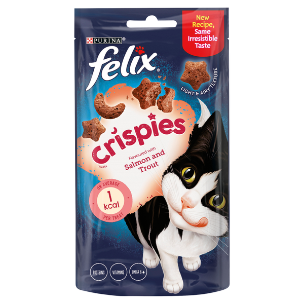 Felix Adult Cat Crispies Salmon Trout 45 g Pouch