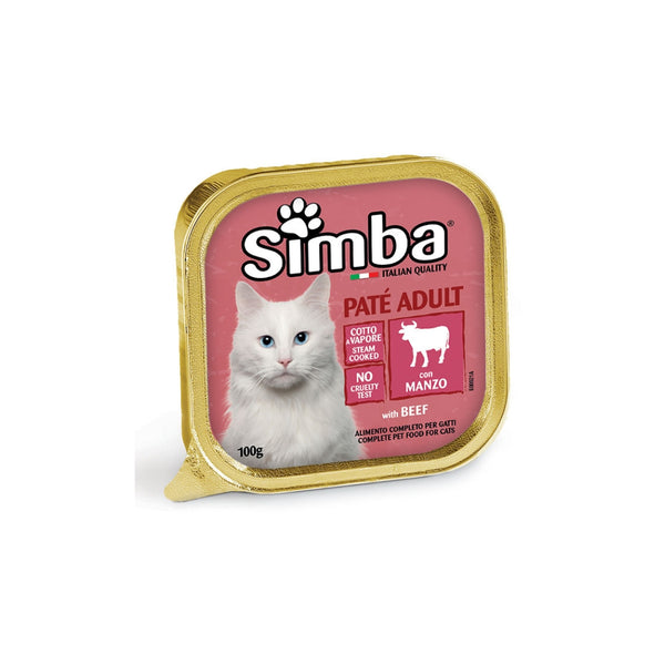 SIMBA CAT WITH BEEF 100 GRAM PATE TRAY