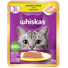 WHISKAS CHICKEN JELLY CAT 1+ (28X80GM)