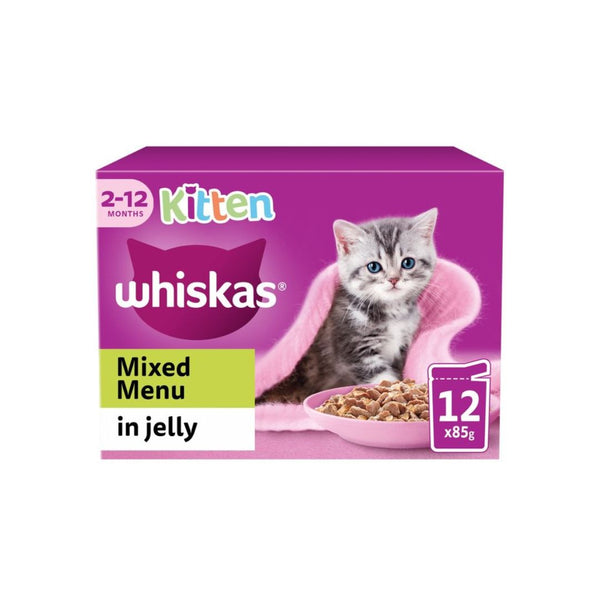Whiskas Kitten Food Mixed Menu Jelly 85 g Pouch