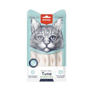 Wanpy Adult Cat Creamy Lickable Treat Tuna & Codfish 70 g Pouch