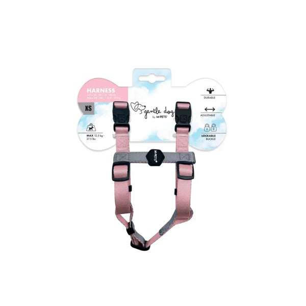 M-PET GENTLE DOG LEASH & COLLAR
 SET M BLUSH PINK