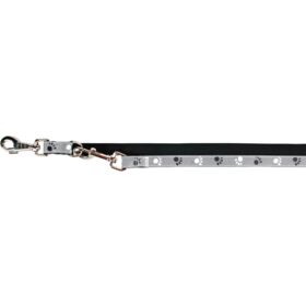 Trixie Dog Black/Silver Grey - Reflect Adjustable Lead (M - L) - 2m / 20 mm