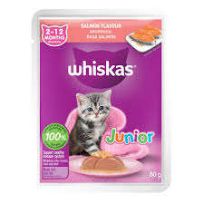 WHISKAS SALMON JELLY KITTEN JUNIOR 2-12M (28X80GM)