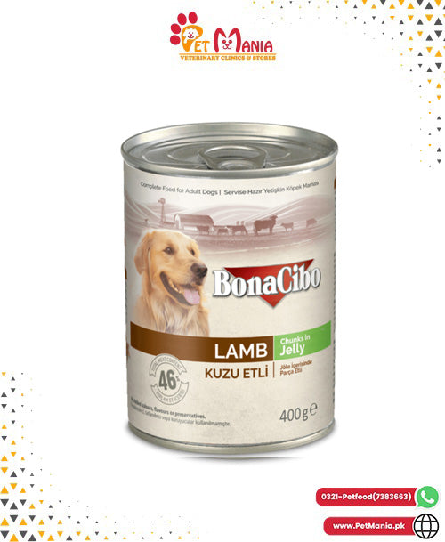 Bonacibo Adult Dog Lamb 400 g Canned