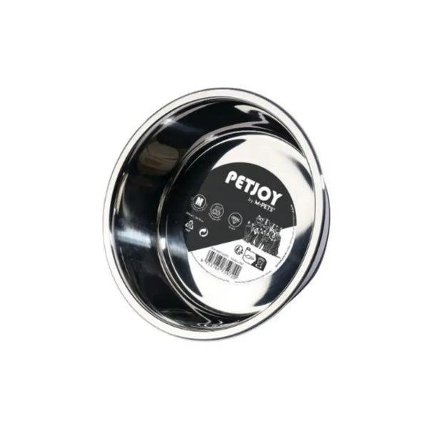 M-PET PETJOY CATFAMILY STAINLESS
 BOWL S - BLACK & WHITE 490