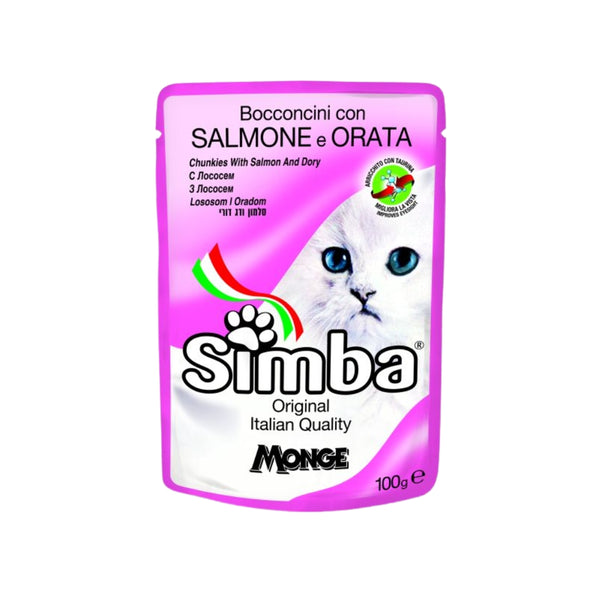 SIMBA POUCH SALMON/DORY CAT 100 GRAM