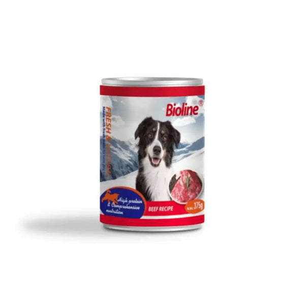 Bioline Adult Dog Wet Food Beef 375 g Canned