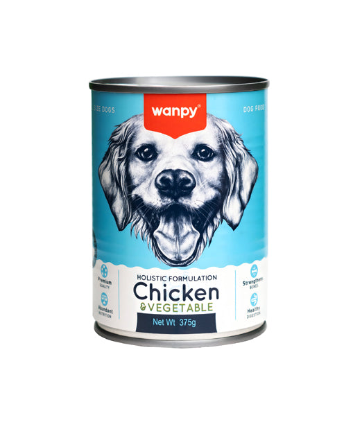 Wanpy Holistic formulation Dog Can Chicken+Vegetable 375g