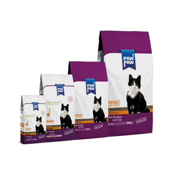Paw Paw Adult Cat Chicken 0.5 Kg Bag