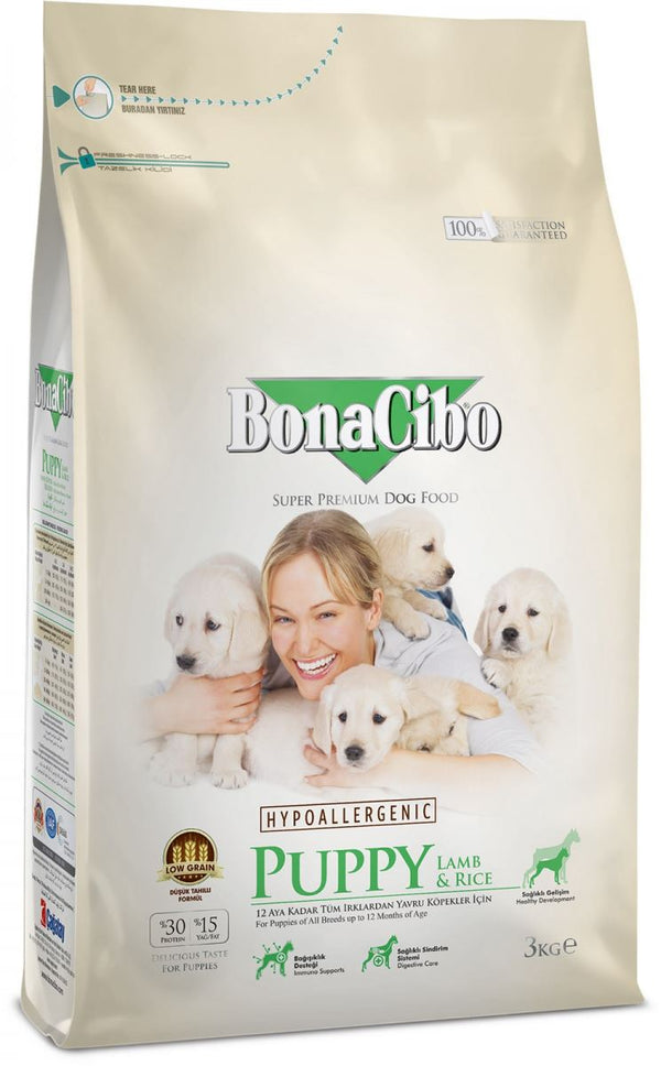 Bonacibo Puppy Lamb & Rice 3 Kg Bag