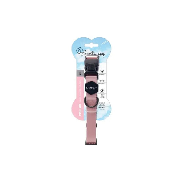 M-PET GENTLE DOG COLLAR M PINK