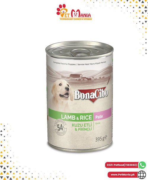 Bonacibo Puppy Lamb & Rice 400 g Canned