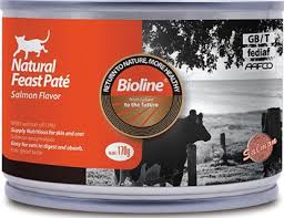 BIOLINE NATURAL FEAST PATE - CAT CAN FOOD SALMON 170G