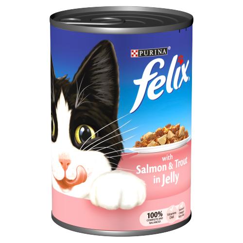 Felix Adult Cat Salmon Trout 400 g Canned