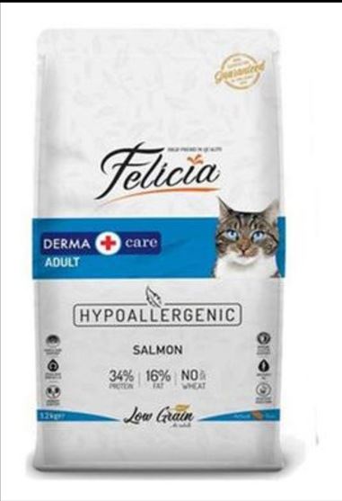 Felicia Derma Care Adult Cat Low Grain Salmon 2 Kg Bag