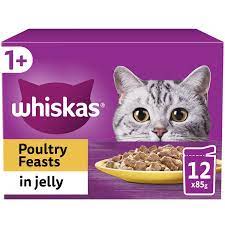 Whiskas Adult Cat 1+ Poultry Feasts In Jelly 85 g Pouch