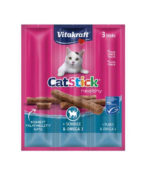 Vitakraft Adult Cat Stick Plaice & Omega 3 - 18 g x 3