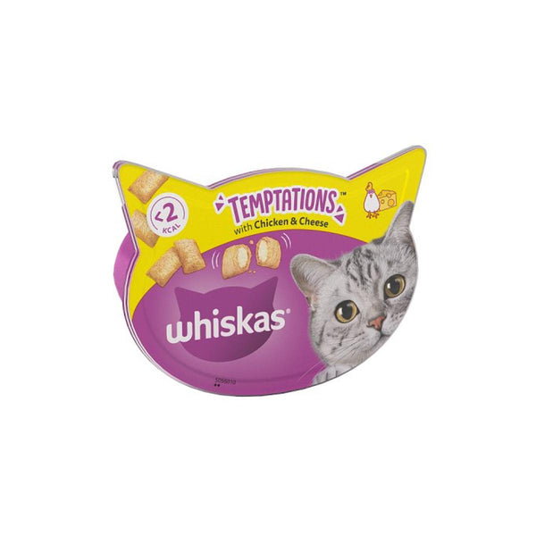 Whiskas Adult Cat Temptations Treats with Chicken 60 g Box x 8