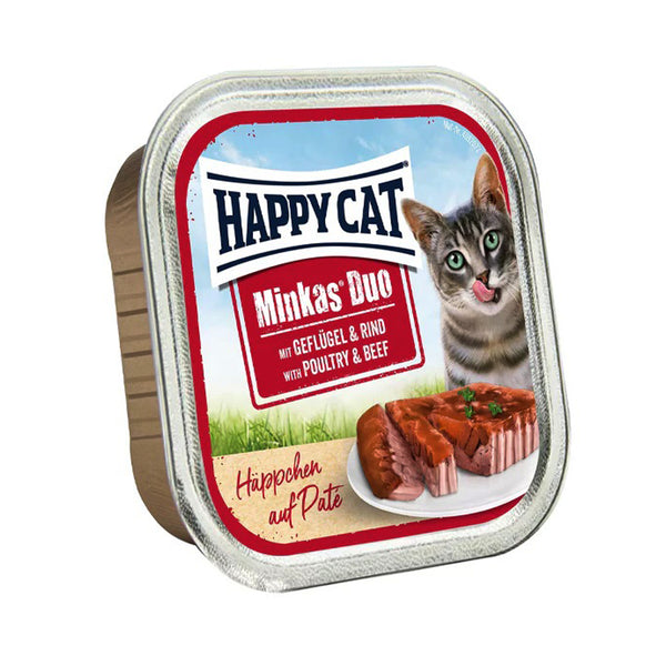 Happy Cat Adult Minkas Duo Poultry & Beef 100 g Pate
