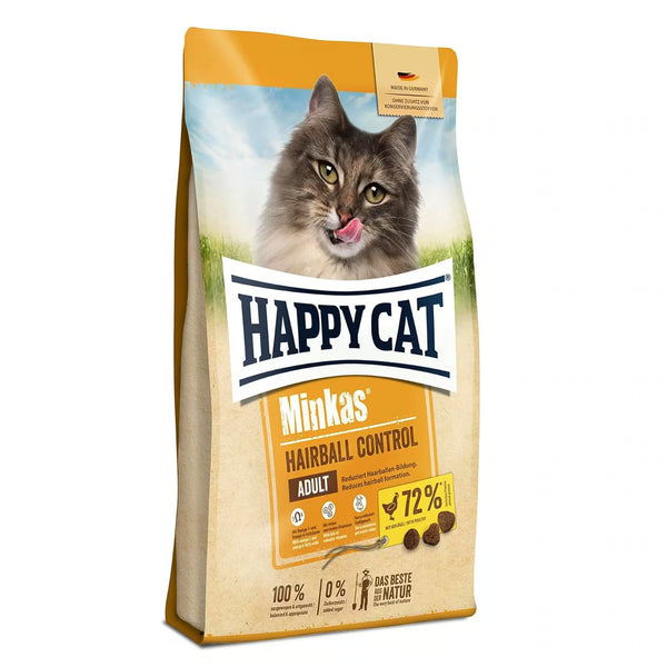 Happy Cat Adult Minkas Hairball Control Poultry 1.5 Kg Bag