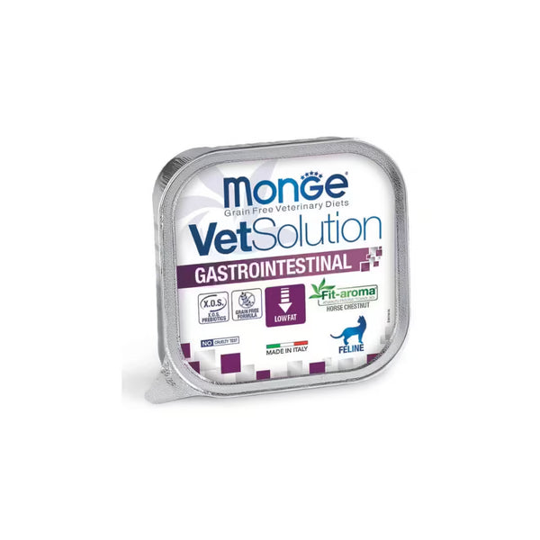 MONGE VET CAT GASTROINTESTINAL 100 GRAM PATE TRAY