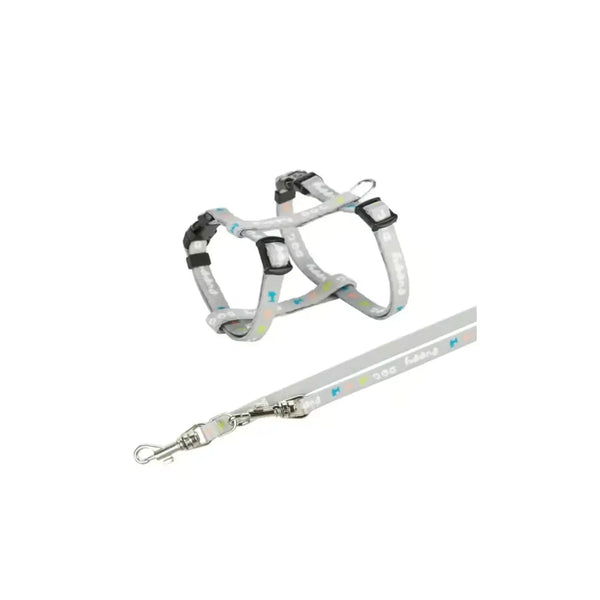 Trixie Dog Junior Puppy Light Lilac Color Harness with Lead (S - M) - 23:34 cm / 8 mm - 2 m