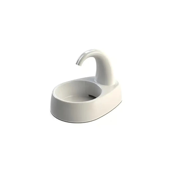 Trixie Pet Plastic Curved Stream Drinking White Fountain 2.5 Litre - 25 × 24.5 × 35 cm