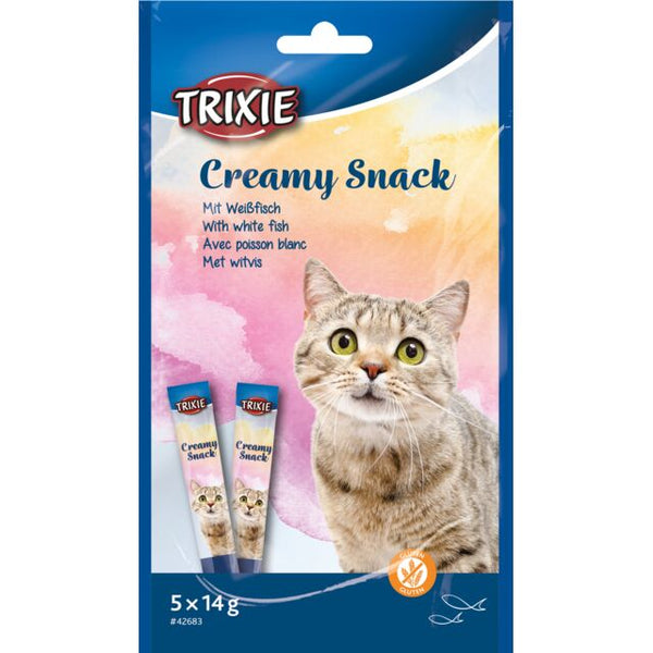 Trixie Cat Creamy Snack White Fish 5 × 14 g