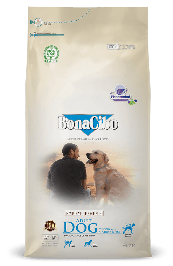 Bonacibo Adult Dog Chicken with Anchovy & Rice 4 Kg Bag