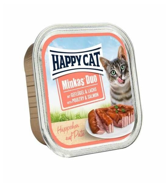 Happy Cat Adult Minkas Duo Poultry & Salmon 100 g Pate