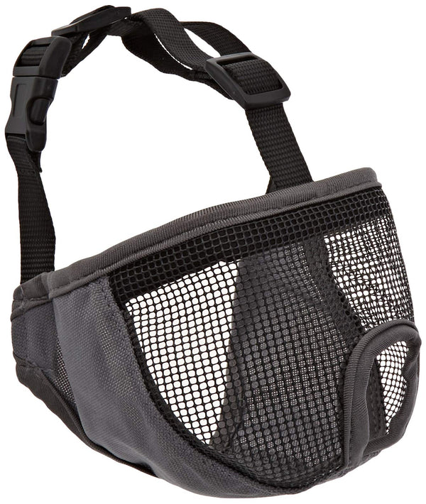 Trixie Pet Grey Polyster Muzzle for Short-Nosed Breeds - M short