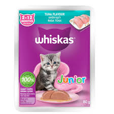 WHISKAS TUNA JELLY KITTEN JUNIOR 2-12M (28X80GM)