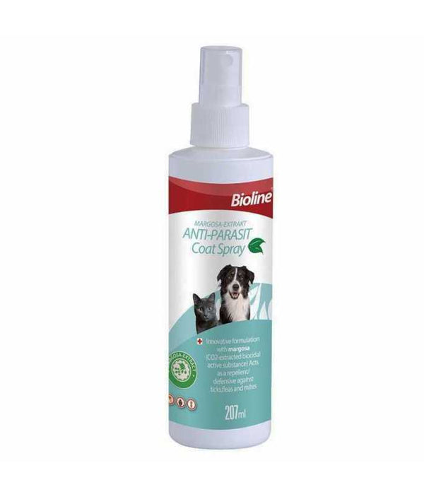 Bioline Pets Flea & Tick Anti Parasite Coat Spray (Margosa) 207 ml